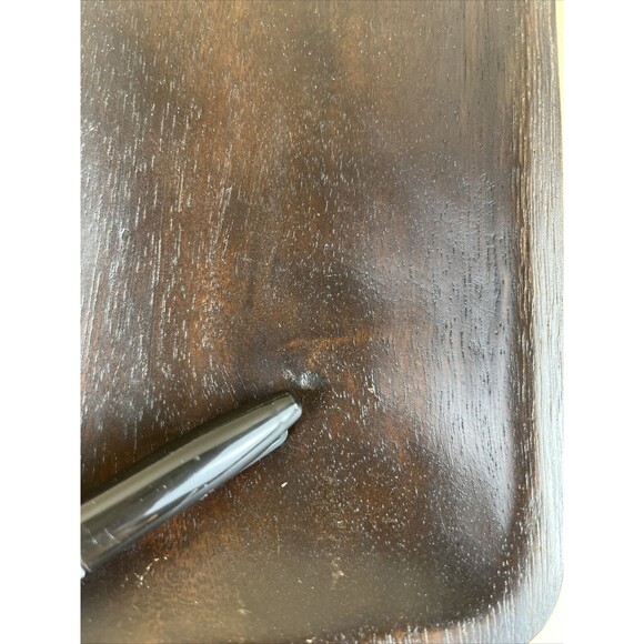 West Elm Rectangle Wooden Sushi‎ Plates Dessert Dish Plate Dark Brown - Picture 6 of 7